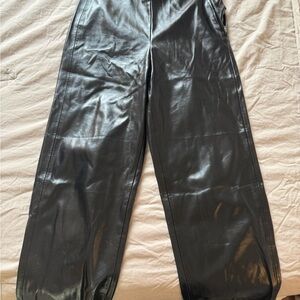 Blank NYC Women’s Glossy Black Leather Pants